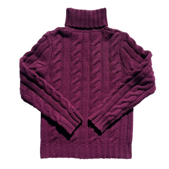 Ralph Lauren Cashmere Wool Cable Knit High Neck Sweater - Picture 1 of 4